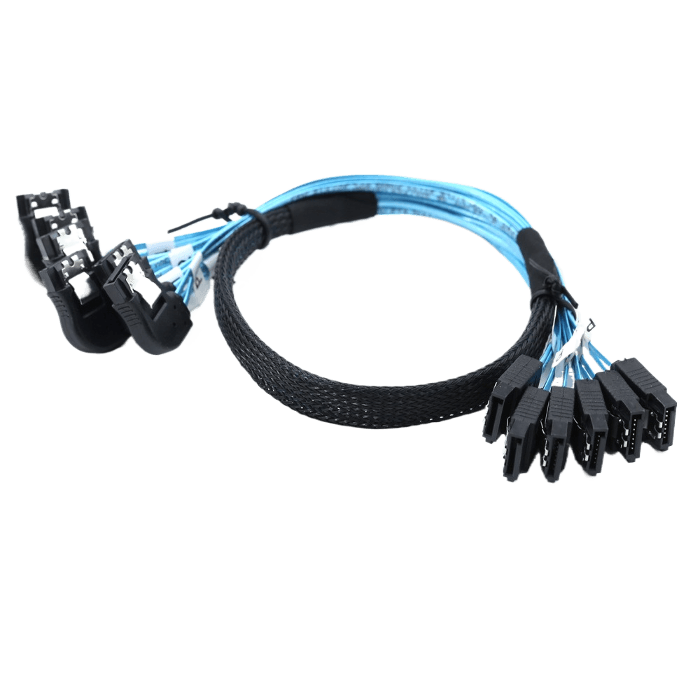 NasBoost LS4 SATA Cable | 4x SATA 3.0 Ports | 6Gbps | 50cm | Right-Angle Female Extension Cable - Image 4