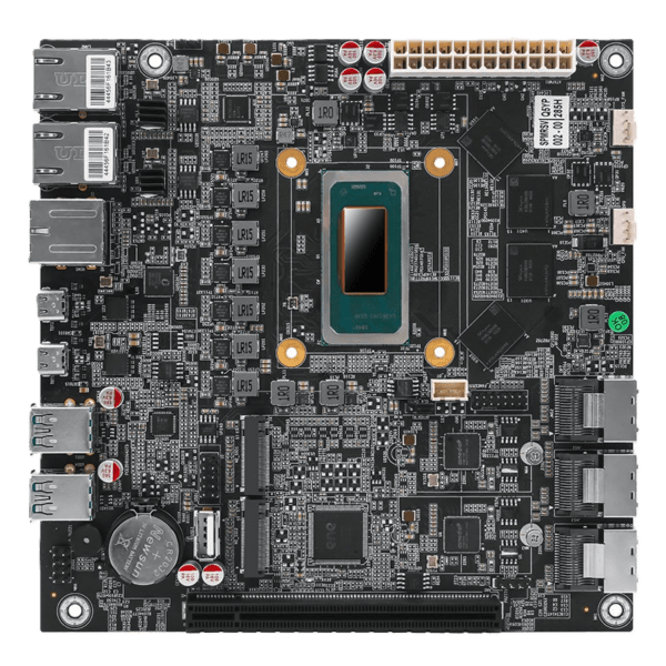 NasBoost M14-C 64GB NAS AI Motherboard architectural layout diagram detailing dual 10GbE and Thunderbolt 4 ports
