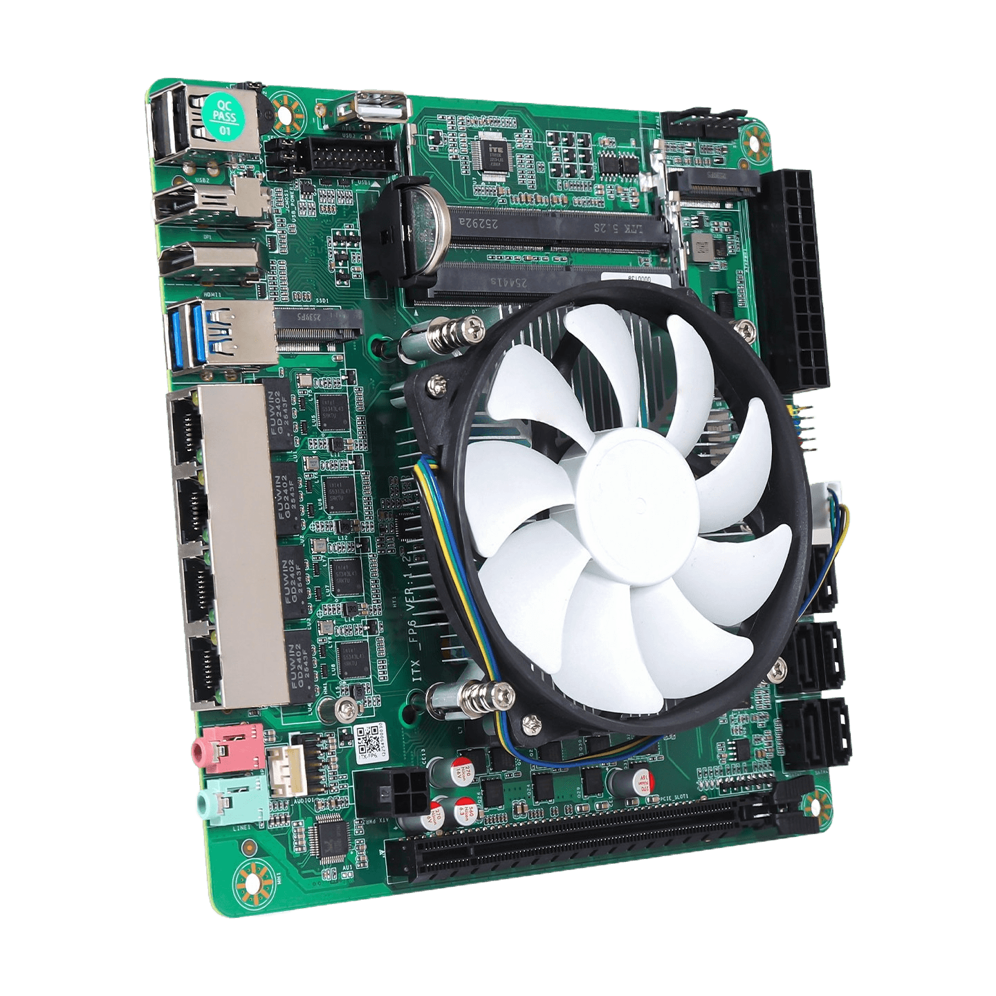 NasBoost M15-N Ryzen5 5625U NAS Motherboard | 6x SATA 3.0 | 2x NVMe | 4x 2.5G LAN