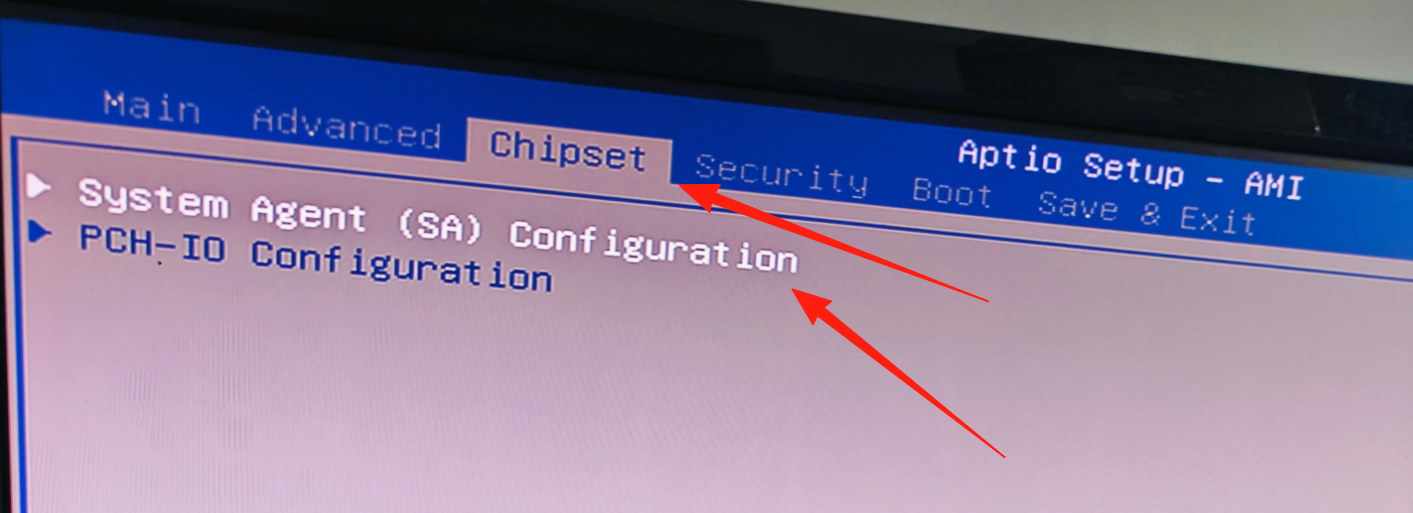 Opción SR-IOV en el menú PCI